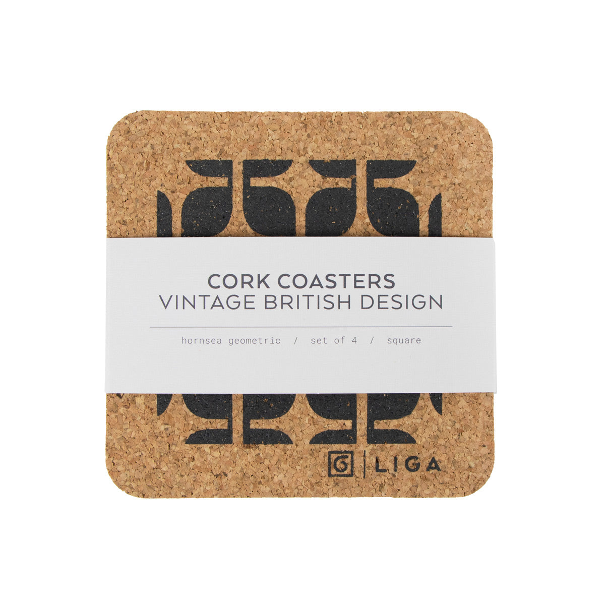 Liga x Hornsea Square Coaster Set of 4 - Geometric