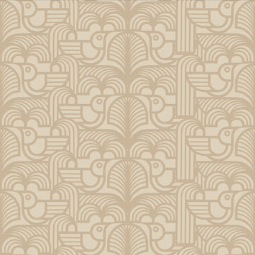 Hornsea Wallpaper - Deco Bird Cream