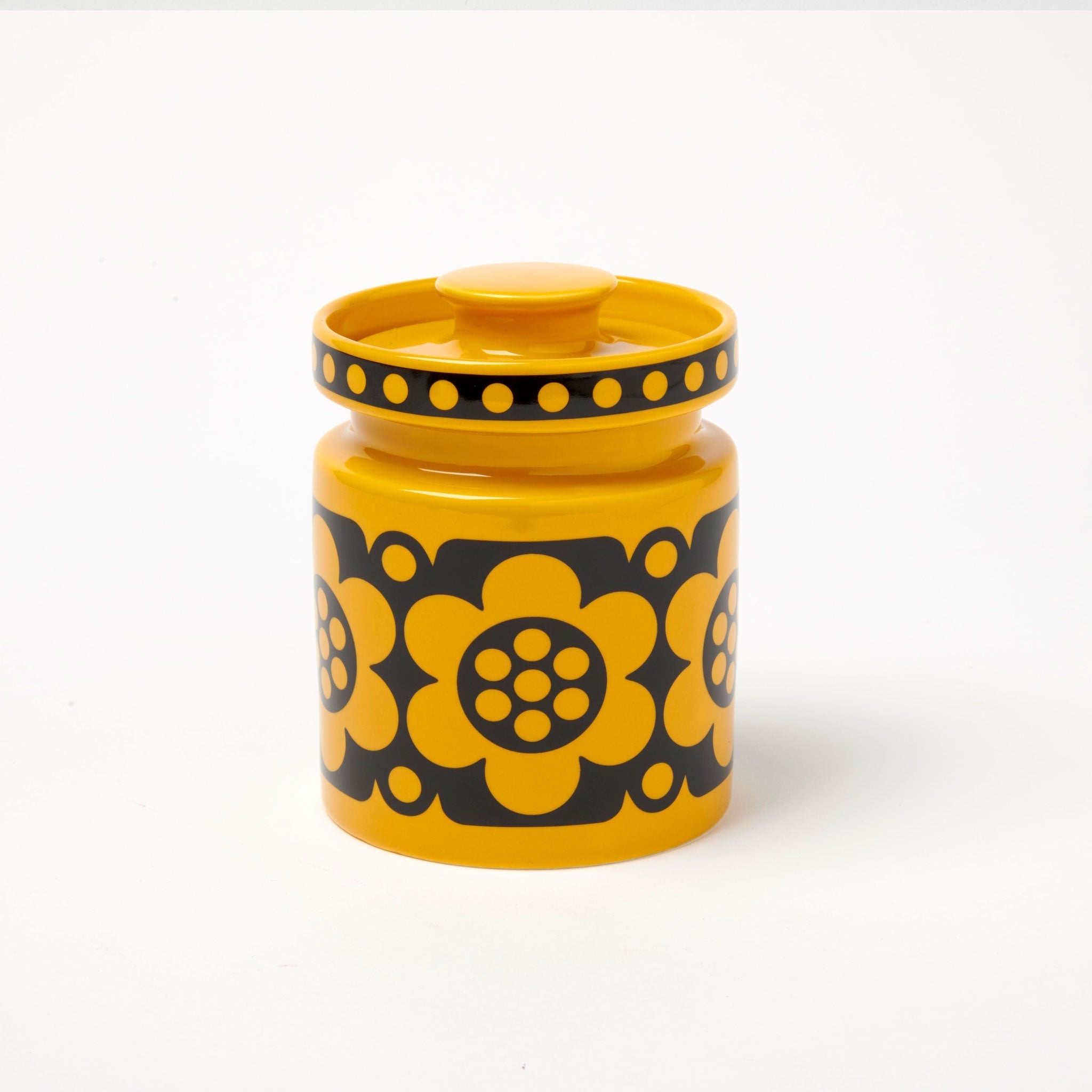 Magpie x Hornsea Mini Jar - Yellow Geo Flower
