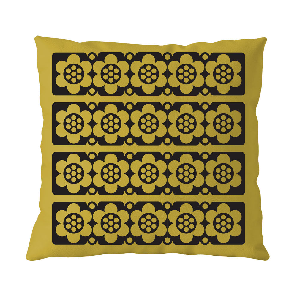 Magpie x Hornsea Cushion Geo Flower - Chartreuse