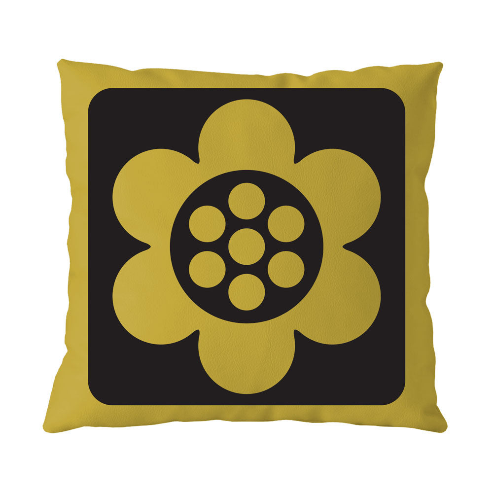 Magpie x Hornsea Cushion Geo Flower - Chartreuse
